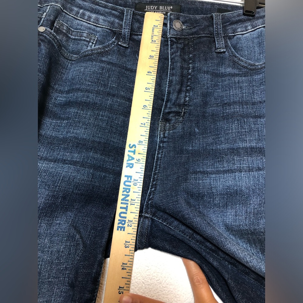 Judy Blue Jeans Womens 11/30 Blue Control Top High Rise Skinny Stretch Dark Wash - Picture 8 of 11
